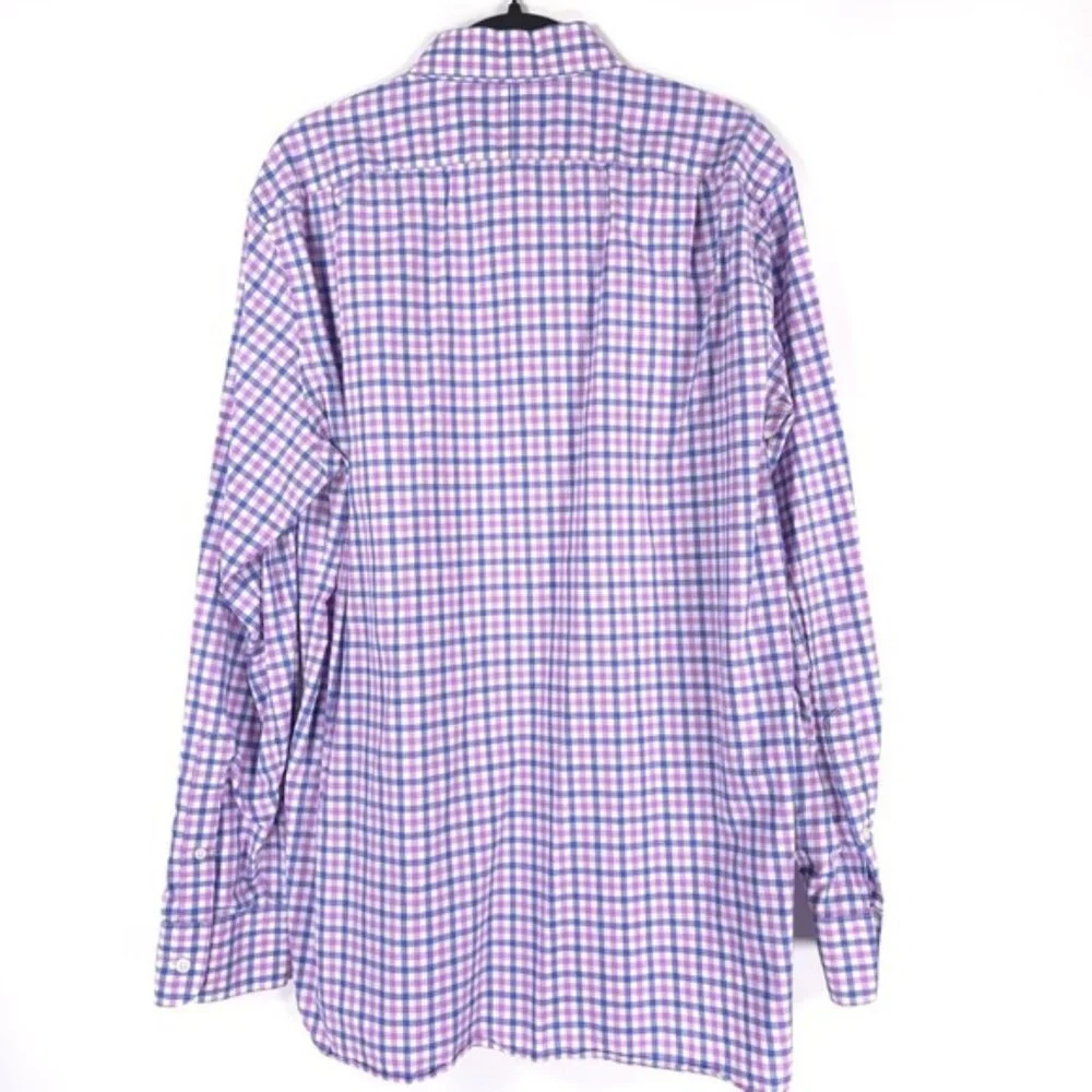 J.CREW 120’s 2 PLY LUDLOW Plaid Multi‎ Long Sleeve Button Up Shirt Cotton LARGE
